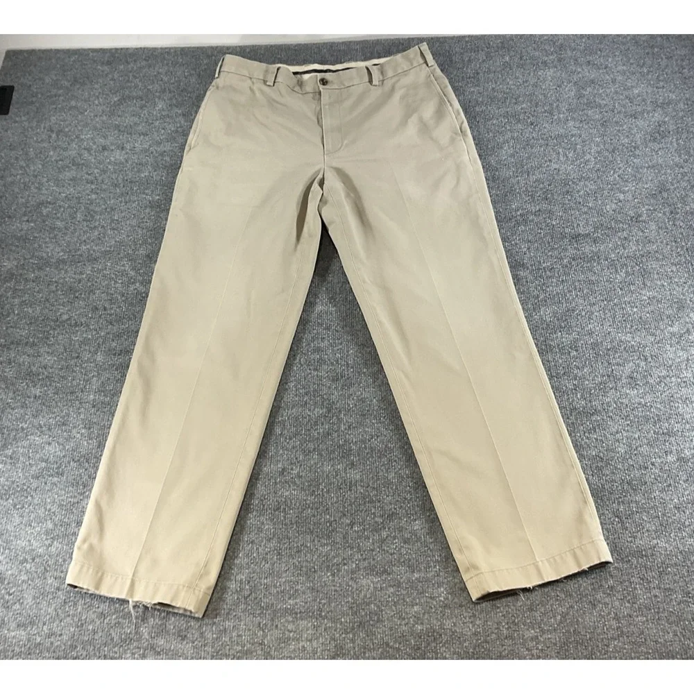 Brooks Brothers Advantage Chino Clark Pants Mens 36x31 Khaki 100% Cotton Dress C